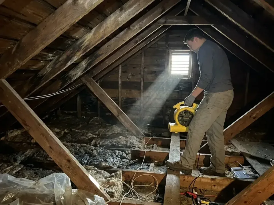attic-water-damage-drying-proc-007 — frequently asked questions, Emergency Water Extraction & 24/7 Flood Response in Quakert…